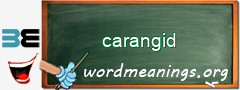 WordMeaning blackboard for carangid